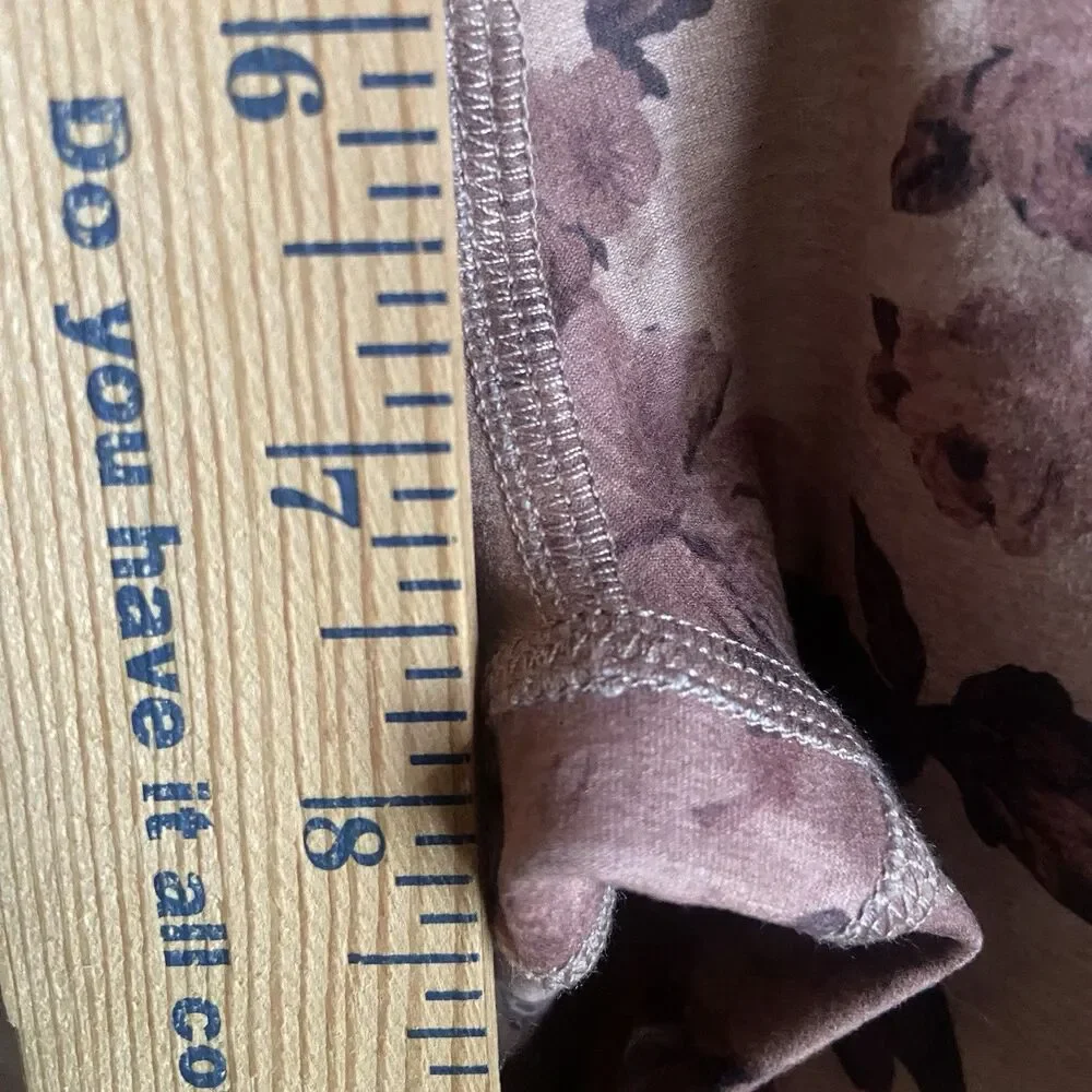 Beyond Yoga Spacedye Caught In The Midi High Waisted Leggings Sz XL Brown Floral